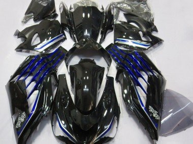 Negro Brillante & Azul 12-21 ZX14R Carenados Moto