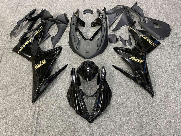 Negro Brillante Con Oro 13-16 Daytona 675 Carenados Moto Negro Brillante Con Oro 13-16 Daytona 675 Carenados Moto