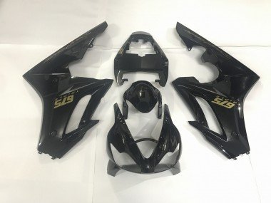 Negro Brillante & Dorado 09-12 Daytona 675 Carenados Moto