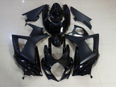 Negro Brillante & Mate Liso 07-08 GSXR 1000 Carenados Moto
