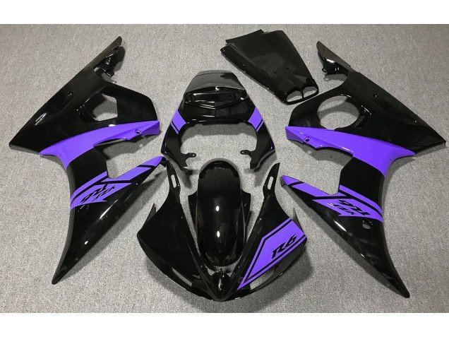 Negro Brillante & Morado 03-04 R6 Carenados Moto