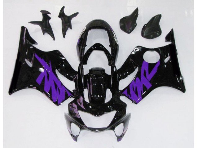 Negro Brillante & Morado 99-00 CBR600 F4 Carenados Moto Negro Brillante & Morado 99-00 CBR600 F4 Carenados Moto