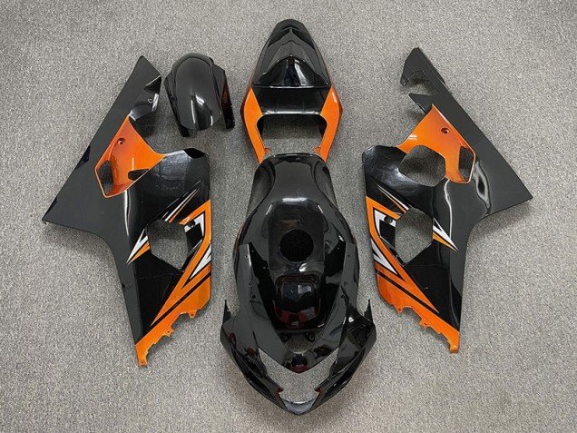 Negro Brillante & Naranja 04-05 GSXR 600-750 Carenados Moto Negro Brillante & Naranja 04-05 GSXR 600-750 Carenados Moto