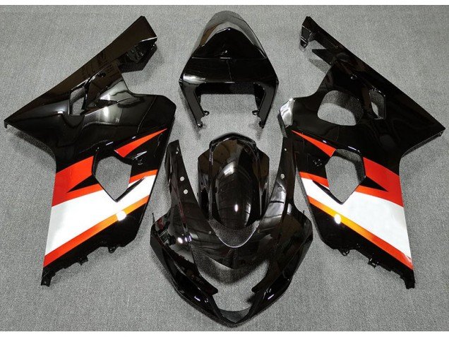 Negro Brillante & Naranja 04-05 GSXR 600-750 Carenados Moto Negro Brillante & Naranja 04-05 GSXR 600-750 Carenados Moto