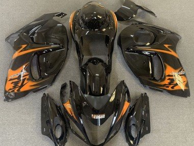 Negro Brillante & Naranja 08-20 GSXR 1300 Carenados Moto
