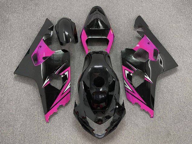 Negro Brillante & Rosa 04-05 GSXR 600-750 Carenados Moto Negro Brillante & Rosa 04-05 GSXR 600-750 Carenados Moto