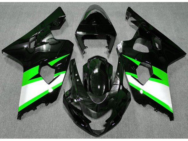 Negro Brillante & Verde 04-05 GSXR 600-750 Carenados Moto Negro Brillante & Verde 04-05 GSXR 600-750 Carenados Moto
