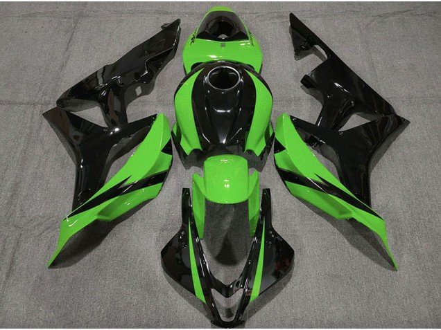 Negro Brillante & Verde 07-08 CBR600RR Carenados Moto Negro Brillante & Verde 07-08 CBR600RR Carenados Moto
