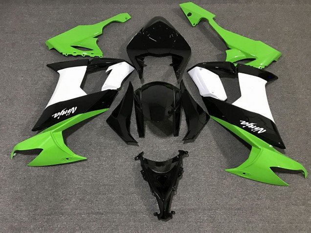 Negro Brillante & Verde 08-10 ZX10R Carenados Moto