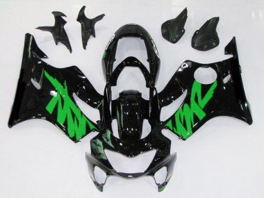 Negro Brillante & Verde 99-00 CBR600 F4 Carenados Moto