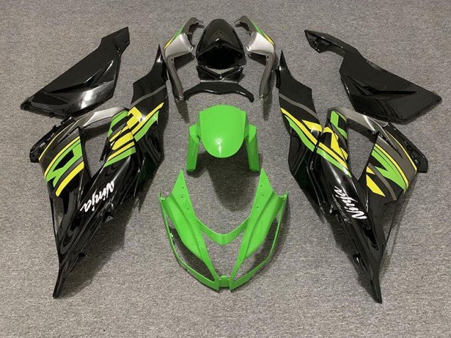 Negro Brillante & Verde Racing 13-18 ZX6R Carenados Moto Negro Brillante & Verde Racing 13-18 ZX6R Carenados Moto