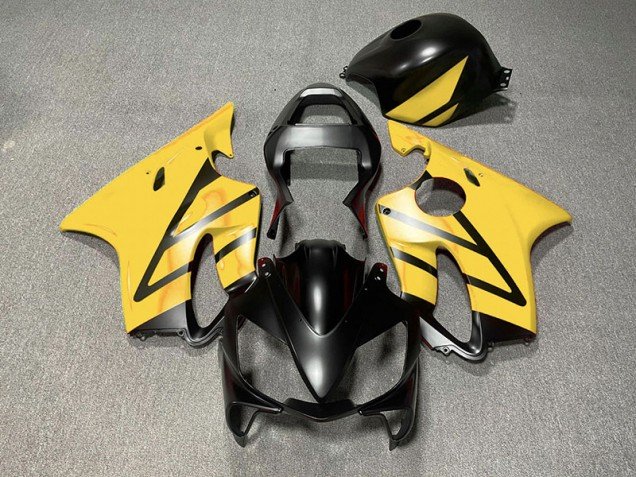 Negro Mate & Amarillo 01-03 CBR600 F4i Carenados Moto Negro Mate & Amarillo 01-03 CBR600 F4i Carenados Moto