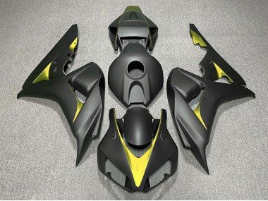 Negro Mate & Amarillo 06-07 CBR1000RR Carenados Moto