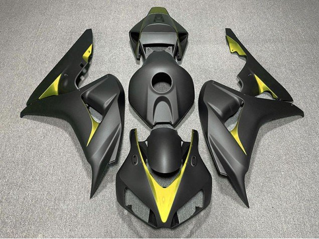 Negro Mate & Amarillo 06-07 CBR1000RR Carenados Moto