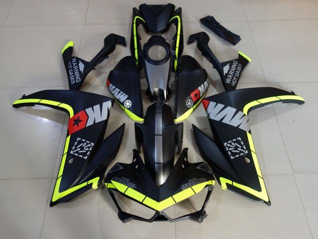 Negro Mate & Amarillo 15-18 R3 Carenados Moto Negro Mate & Amarillo 15-18 R3 Carenados Moto