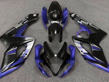 Negro Mate & Azul 05-06 GSXR 1000 Carenados Moto