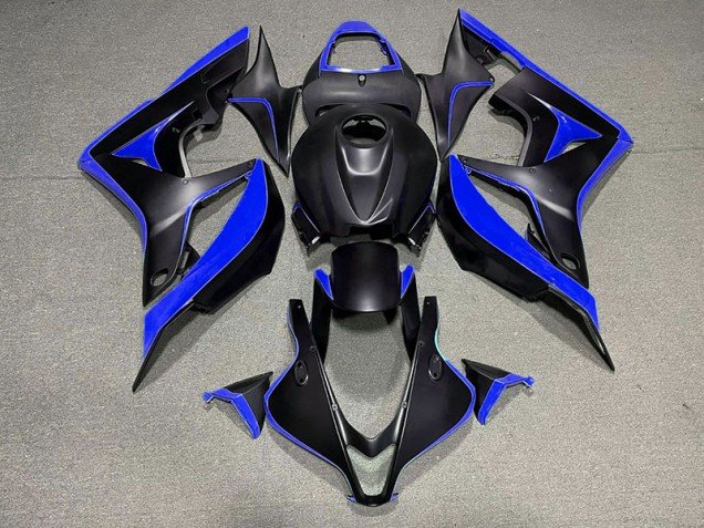 Negro Mate & Azul 07-08 CBR600RR Carenados Moto Negro Mate & Azul 07-08 CBR600RR Carenados Moto