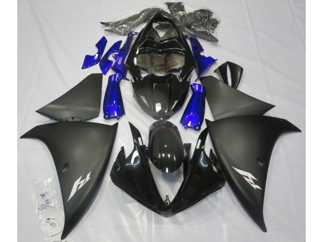 Negro Mate & Azul 09-11 R1 Carenados Moto