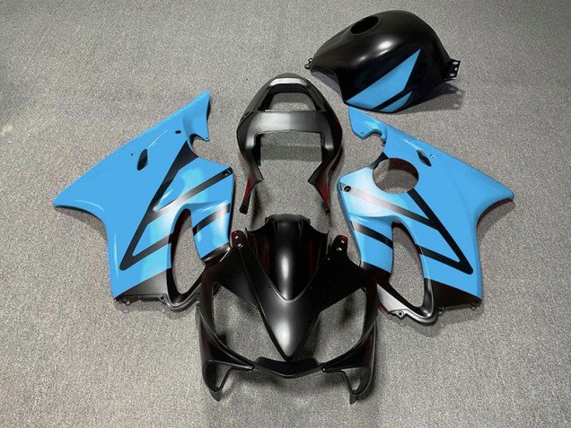 Negro Mate & Azul Claro 01-03 CBR600 F4i Carenados Moto Negro Mate & Azul Claro 01-03 CBR600 F4i Carenados Moto