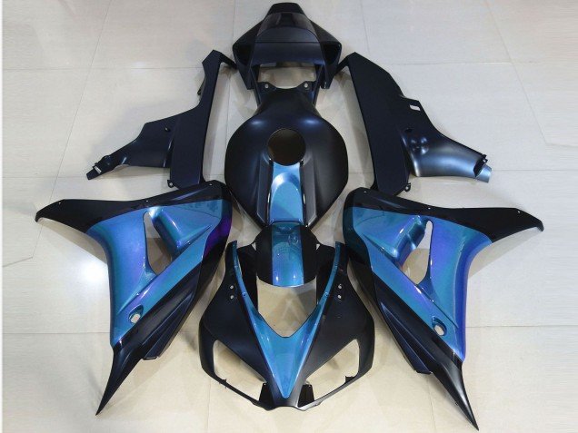 Negro Mate & Azul Claro 06-07 CBR1000RR Carenados Moto Negro Mate & Azul Claro 06-07 CBR1000RR Carenados Moto