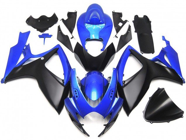Negro Mate & Azul OEM Estilo Personalizado 06-07 GSXR 600-750 Carenados Moto