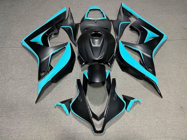 Negro Mate & Cian 07-08 CBR600RR Carenados Moto Negro Mate & Cian 07-08 CBR600RR Carenados Moto