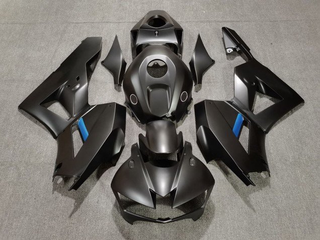 Negro Mate Con Azul 13-23 CBR600RR Carenados Moto Negro Mate Con Azul 13-23 CBR600RR Carenados Moto