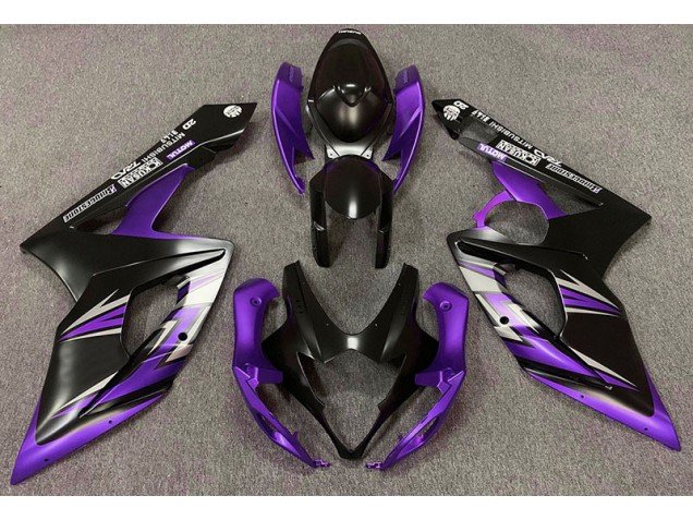 Negro Mate & Morado 05-06 GSXR 1000 Carenados Moto Negro Mate & Morado 05-06 GSXR 1000 Carenados Moto