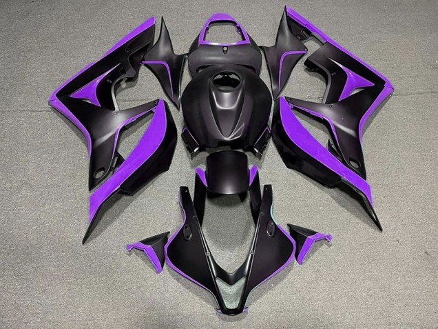 Negro Mate & Morado 07-08 CBR600RR Carenados Moto