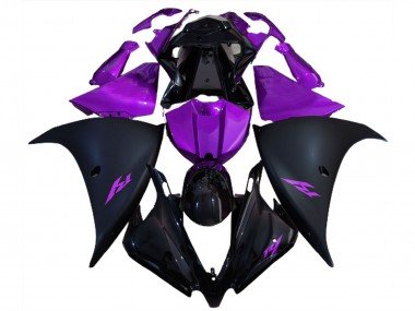 Negro Mate & Morado 12-14 R1 Carenados Moto