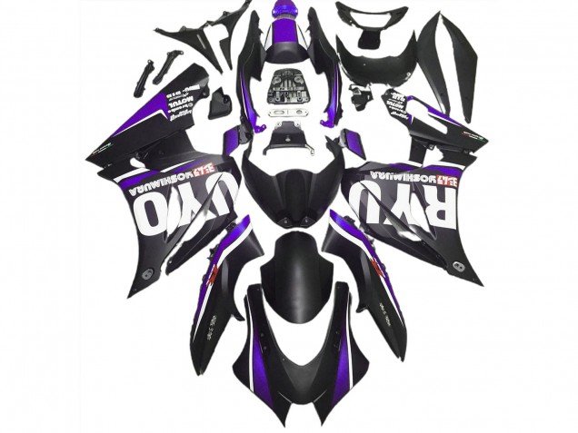 Negro Mate & Morado 17-23 GSXR 1000 Carenados Moto