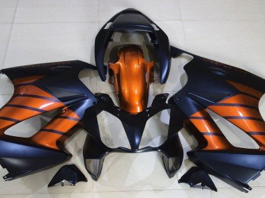 Negro Mate & Naranja 02-12 VFR800 Carenados Moto