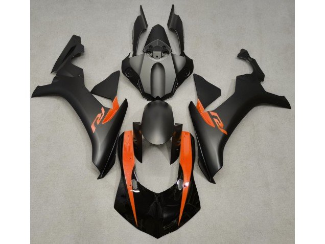 Negro Mate & Naranja 15-19 R1 Carenados Moto