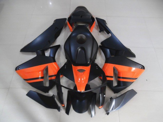 Negro Mate & Naranja Brillante 05-06 CBR600RR Carenados Moto Negro Mate & Naranja Brillante 05-06 CBR600RR Carenados Moto