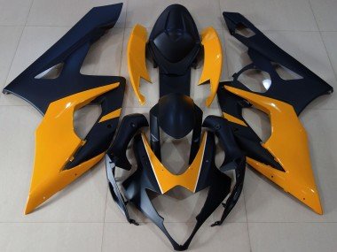 Negro Mate & Naranja Claro 05-06 GSXR 1000 Carenados Moto
