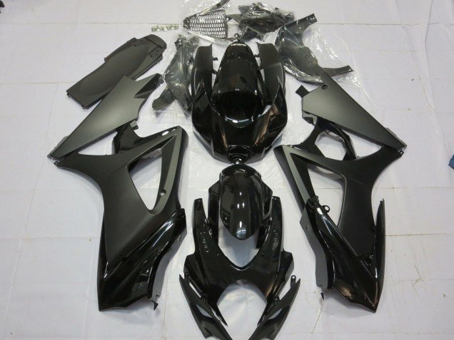 Negro Mate Negro Brillante 07-08 GSXR 1000 Carenados Moto Negro Mate Negro Brillante 07-08 GSXR 1000 Carenados Moto