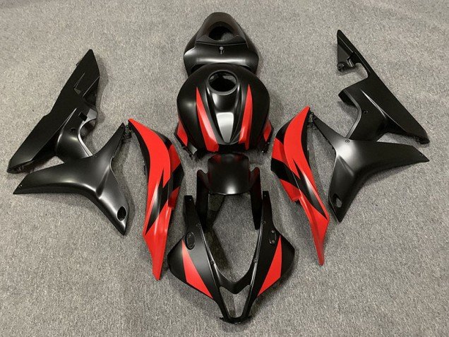 Negro Mate & Rojo 07-08 CBR600RR Carenados Moto Negro Mate & Rojo 07-08 CBR600RR Carenados Moto