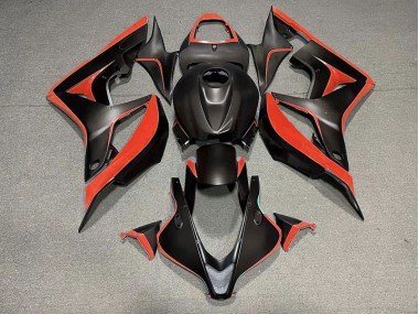 Negro Mate & Rojo 07-08 CBR600RR Carenados Moto