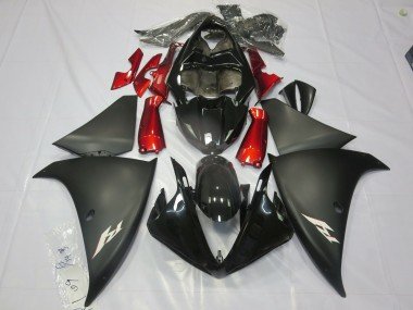 Negro Mate Rojo 12-14 R1 Carenados Moto