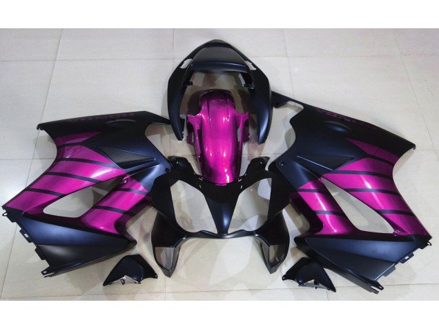 Negro Mate & Rosa 02-12 VFR800 Carenados Moto Negro Mate & Rosa 02-12 VFR800 Carenados Moto