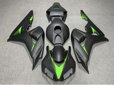 Negro Mate & Verde 06-07 CBR1000RR Carenados Moto
