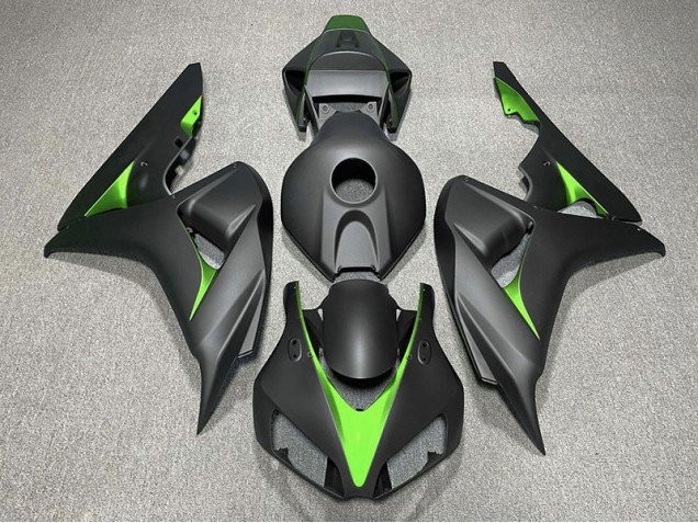 Negro Mate & Verde 06-07 CBR1000RR Carenados Moto Negro Mate & Verde 06-07 CBR1000RR Carenados Moto
