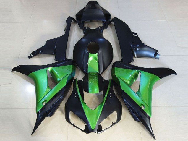 Negro Mate & Verde 06-07 CBR1000RR Carenados Moto Negro Mate & Verde 06-07 CBR1000RR Carenados Moto