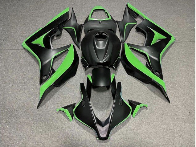 Negro Mate & Verde 07-08 CBR600RR Carenados Moto Negro Mate & Verde 07-08 CBR600RR Carenados Moto