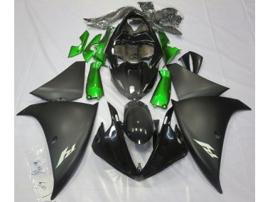 Negro Mate & Verde 09-11 R1 Carenados Moto