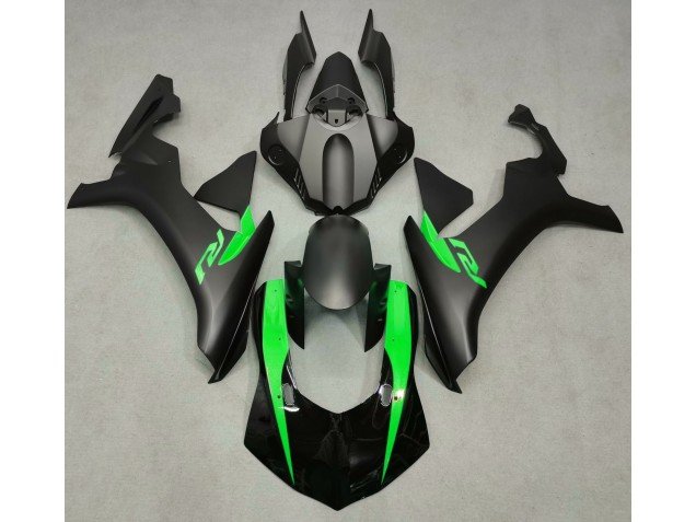 Negro Mate & Verde 15-19 R1 Carenados Moto