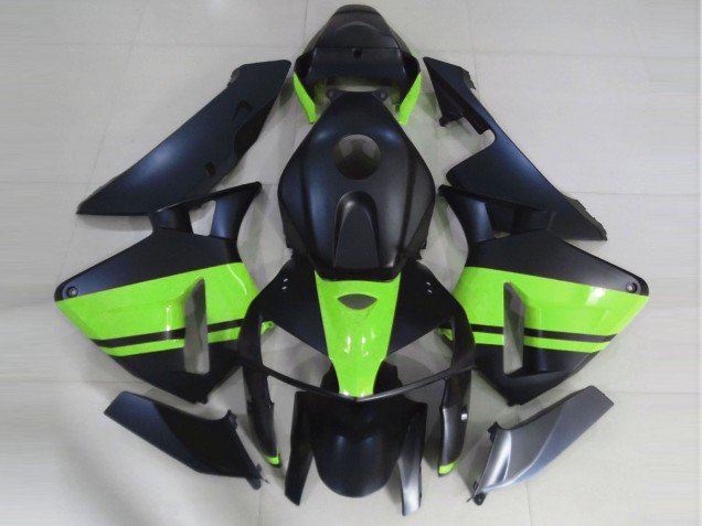 Negro Mate & Verde Claro 05-06 CBR600RR Carenados Moto Negro Mate & Verde Claro 05-06 CBR600RR Carenados Moto
