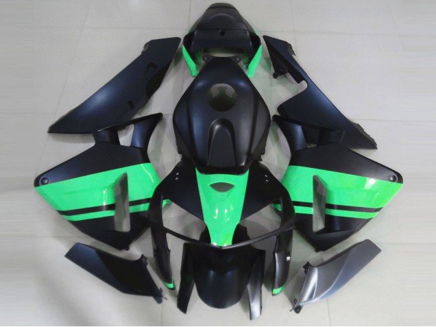 Negro Mate & Verde Especial 05-06 CBR600RR Carenados Moto Negro Mate & Verde Especial 05-06 CBR600RR Carenados Moto