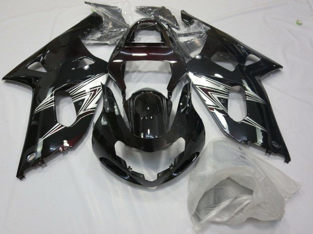 Negro Plata 01-03 GSXR 600-750 Carenados Moto Negro Plata 01-03 GSXR 600-750 Carenados Moto