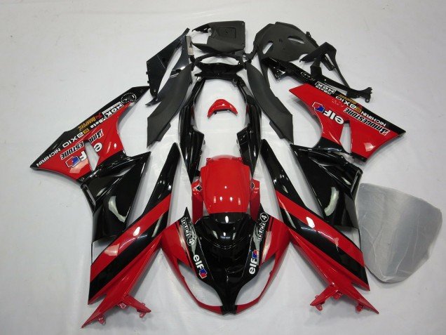 Negro Rojo 09-12 ZX6R Carenados Moto Negro Rojo 09-12 ZX6R Carenados Moto
